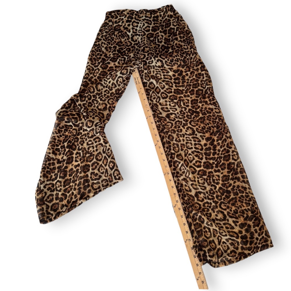 FOREVER 21 Leopard print wide leg pants size S - Picture 9 of 10